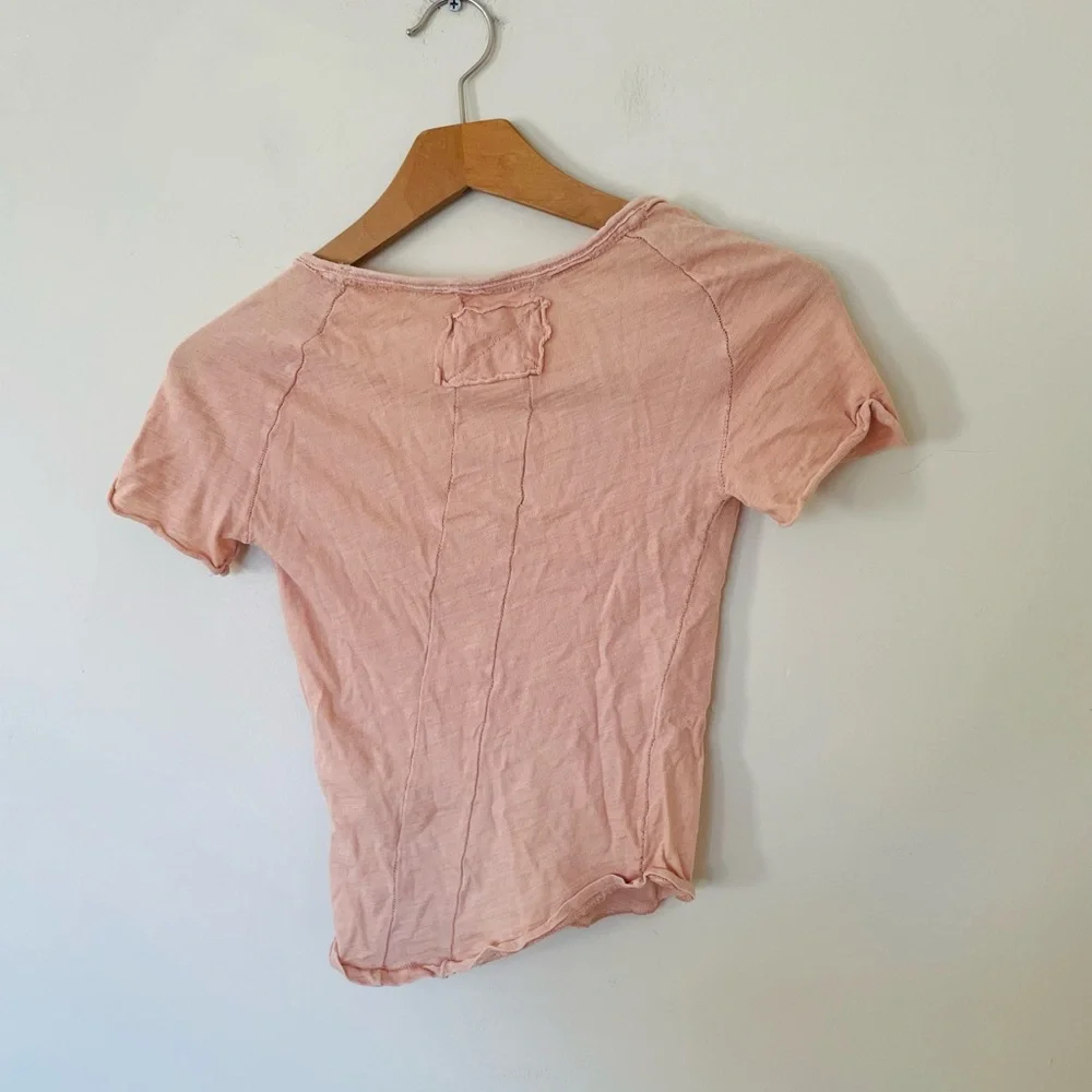 Free People Care FP Sunny Days Tee Short Sleeve Tee Barnacle Mauve/Tan XS
